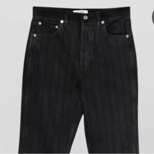 Re/Done Striped Flare Riding Jeans 29